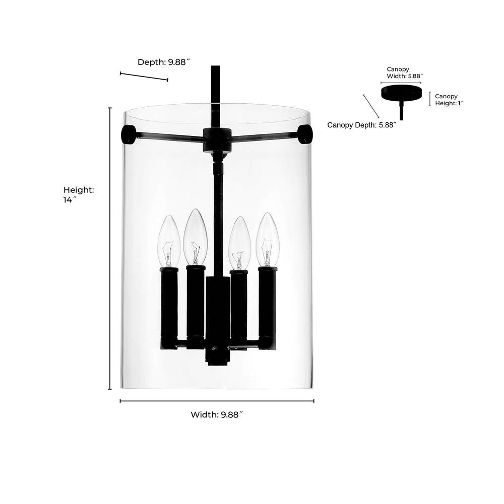 Millennium Lighting 55301-MB Matte Black Pendant Light Image 2