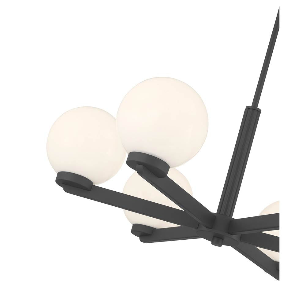 Millennium Lighting 97106-MB Matte Black Ardeva 28'' Wide 6-light Chandelier Image 5