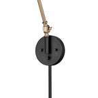 Millennium Lighting 11001-MB/VB Matte Black,Vintage Brass Swing Arm Sconce Light Image 6