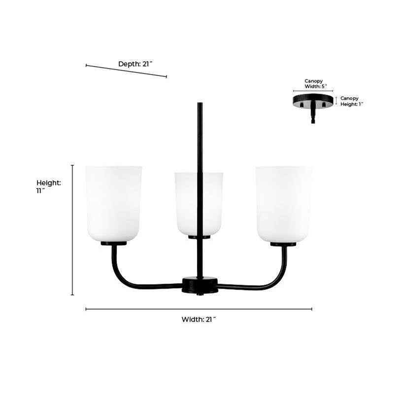 Millennium Lighting 214003-MG Modern Gold Laphia 21'' Wide 3-light Chandelier - Modern Gold Image 2