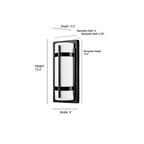 Millennium Lighting 76001-PBK Powder Coated Black Outdoor Wall Sconce Led Image 2