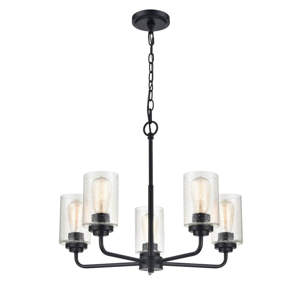 Millennium Lighting 9605-MB Matte Black 5 Light Chandelier Image 5