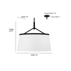 Millennium Lighting 240106-MB Matte Black Montrine 24'' Wide 6-light Pendant Image 2