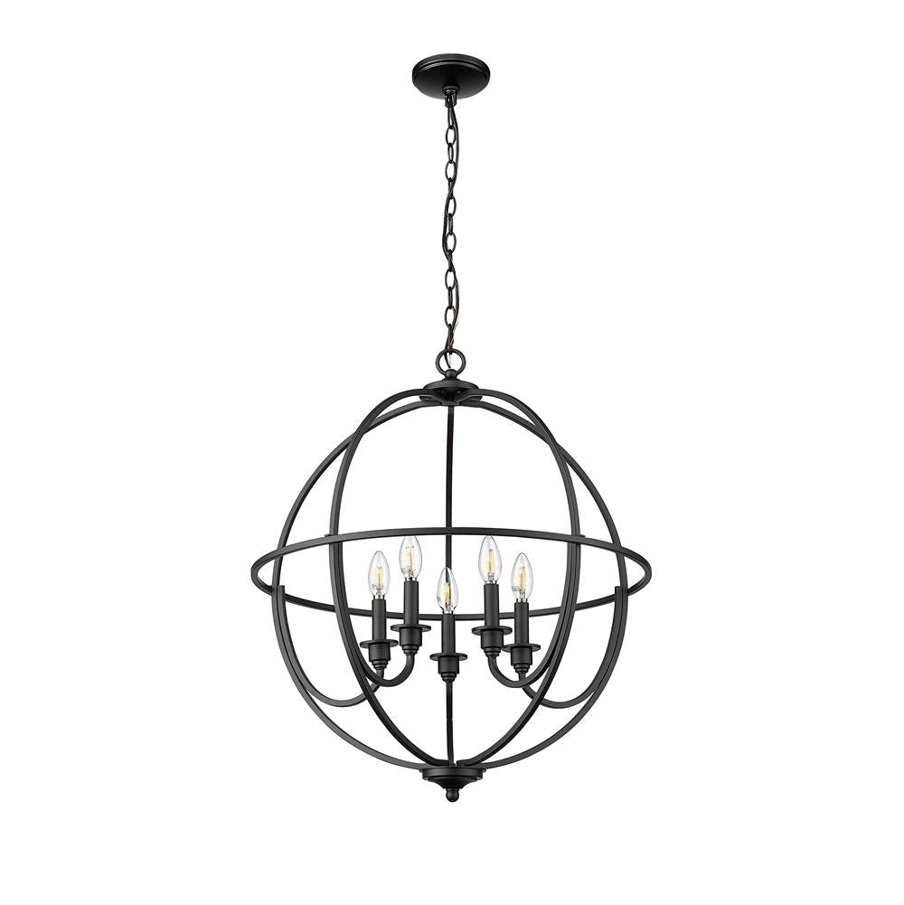Millennium Lighting 12305-MB Matte Black Chandelier Ceiling Light Image 5