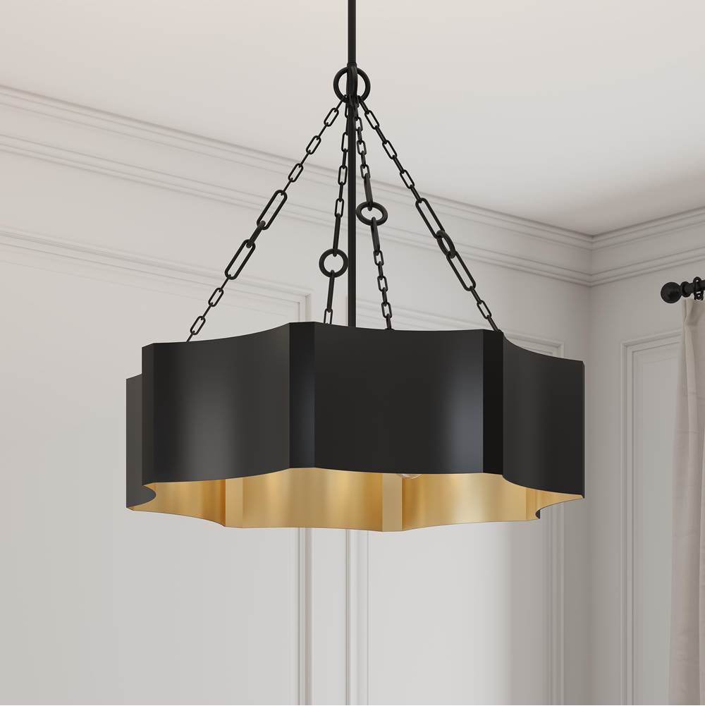 Millennium Lighting 210205-MB/VB Matte Black Ottavio  28'' Wide 5-light Pendant Image 4