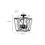 Millennium Lighting 4004-PMG Painted Modern Gold Semi-flush Ceiling Mount Image 3
