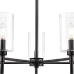 Millennium Lighting 9915-MB Matte Black Chastine 24'' Wide 5-light Chandelier - Matte Black Image 6