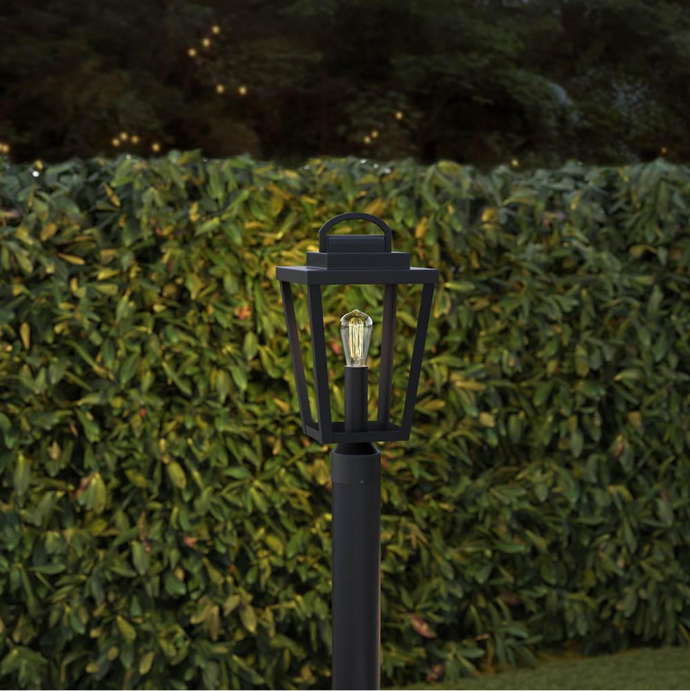 Millennium Lighting 68401-PBK Powder Coated Black Brenwick 17.75'' High 1-light Outdoor Post Lantern Image 4