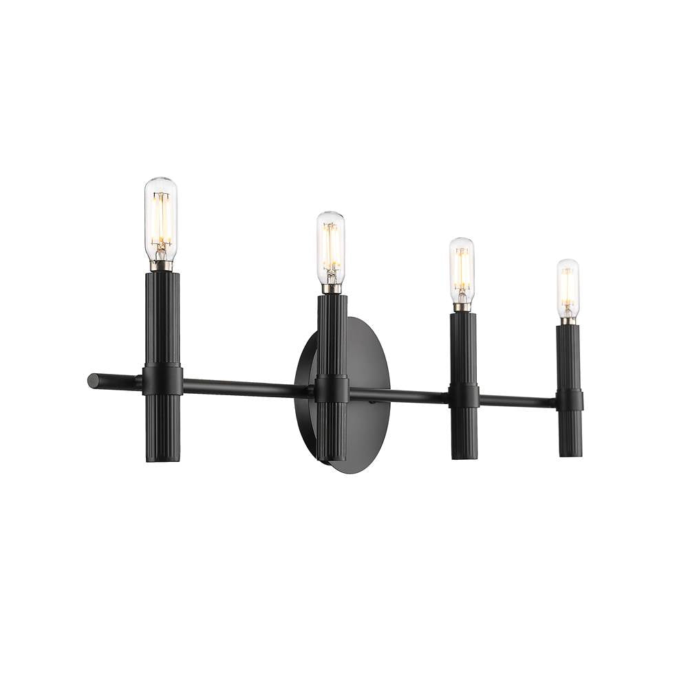 Millennium Lighting 25604-MB Matte Black Skyva 6'' High 4-light Vanity - Matte Black Image 7