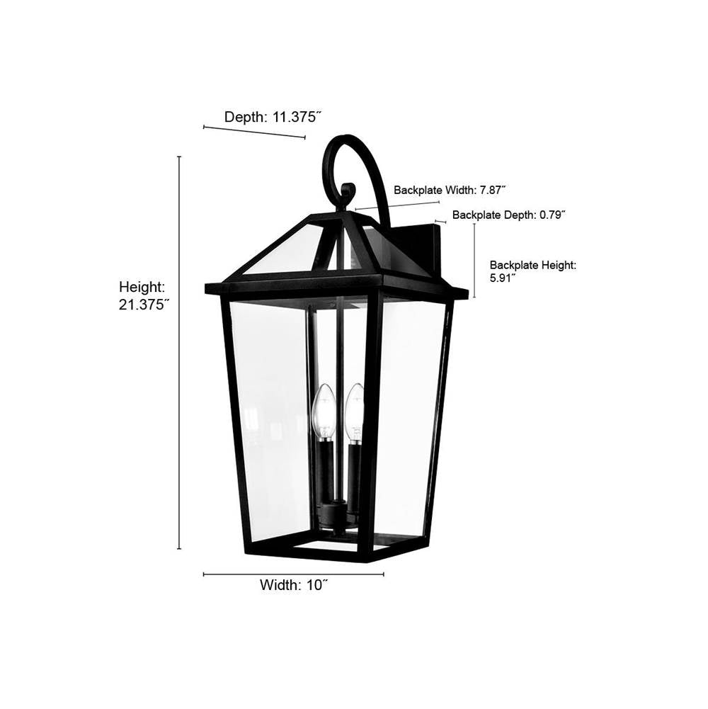 Millennium Lighting 91422-TBK Textured Black Outdoor Wall Sconce Image 2