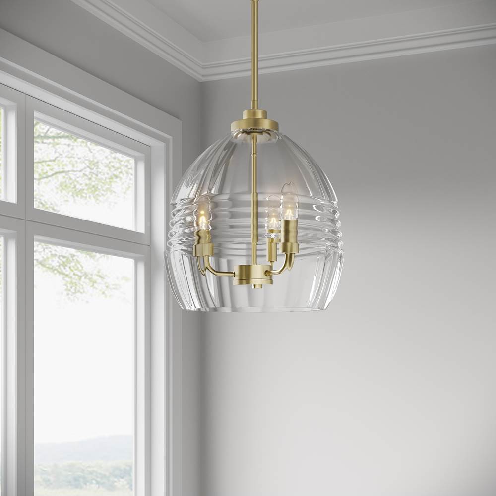 Millennium Lighting 9983-VB Vintage Brass Miravelle 13'' Wide 3-light Pendant Image 4