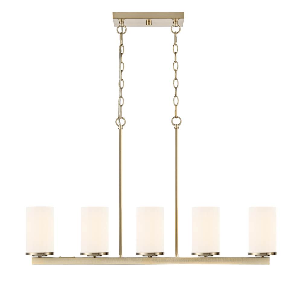 Millennium Lighting Verlana 35'' 5-light Linear Chandelier - Brushed Nickel