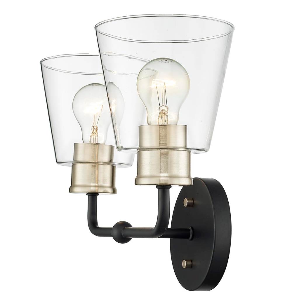 Millennium Lighting 9132-MB/MG Matte Black Modern Gold Vanity Image 2