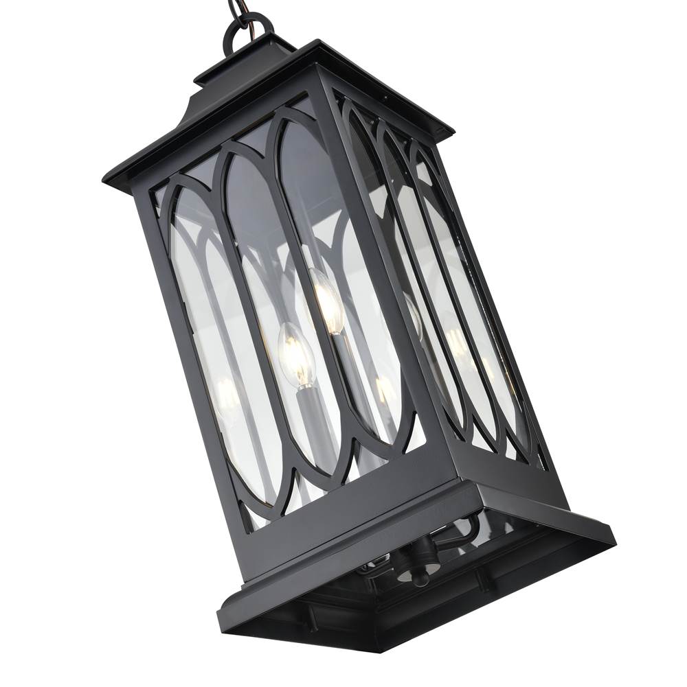 Millennium Lighting 88104-PBK Powder Coated Black Outdoor Hanging Lantern Image 3