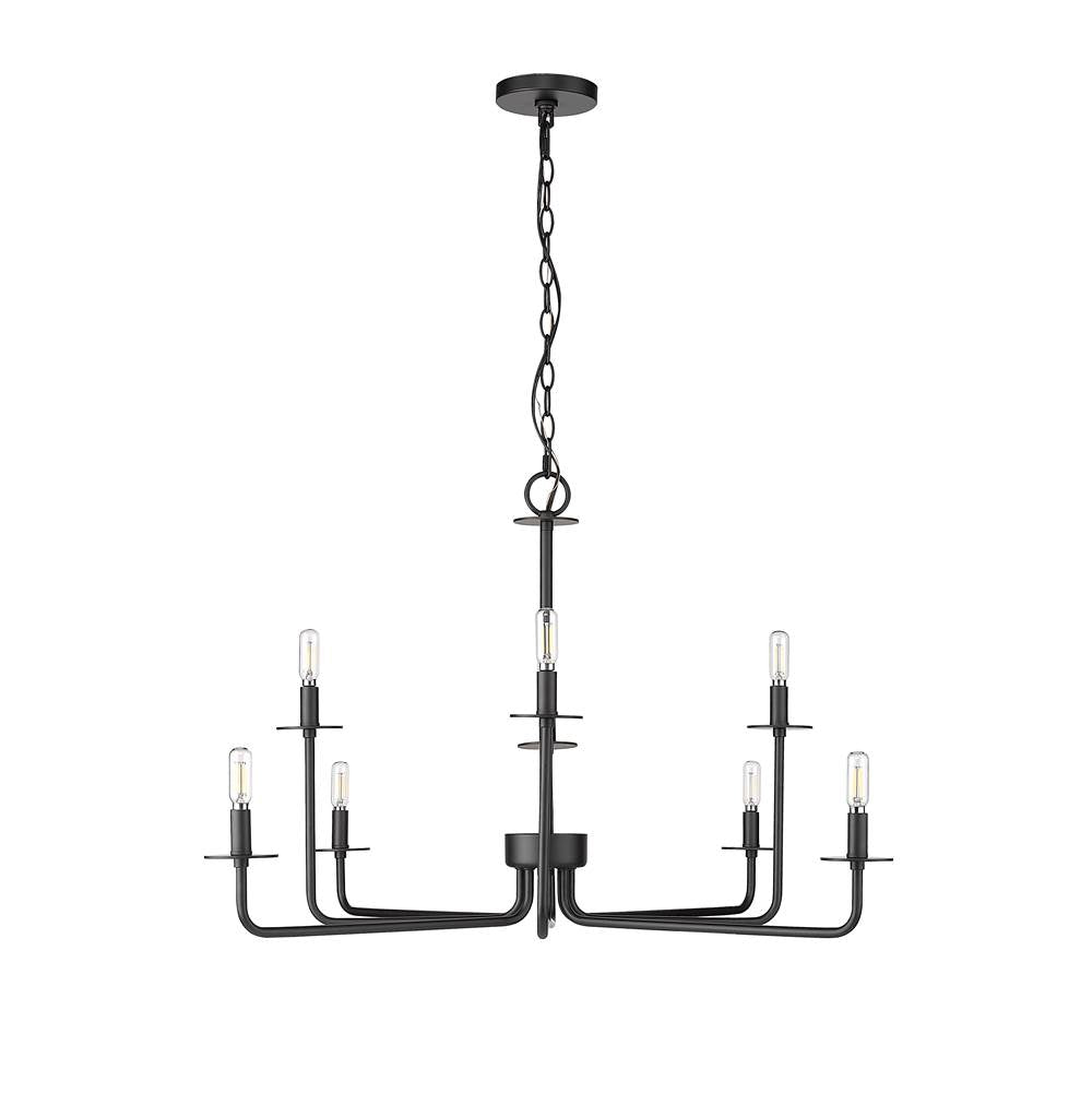 Millennium Lighting 12508-MB Matte Black Chandelier Ceiling Light Image 1