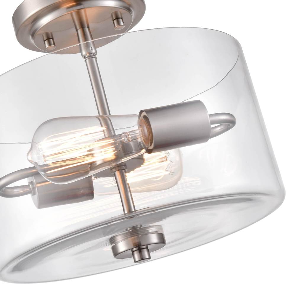 Millennium Lighting 2710-BN Brushed Nickel Semi-flush Ceiling Mount Image 1