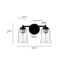 Millennium Lighting 10102-MB Matte Black Vanity Image 2