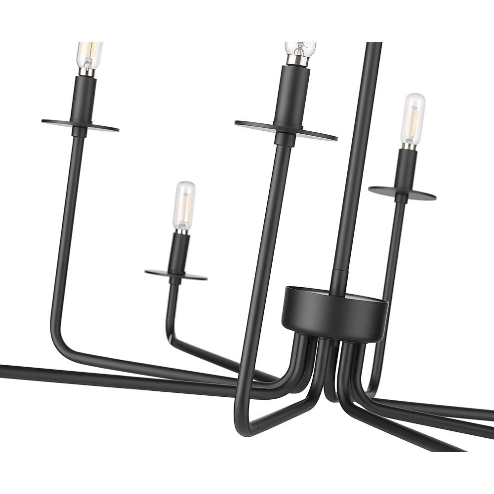 Millennium Lighting 12508-MB Matte Black Chandelier Ceiling Light Image 3