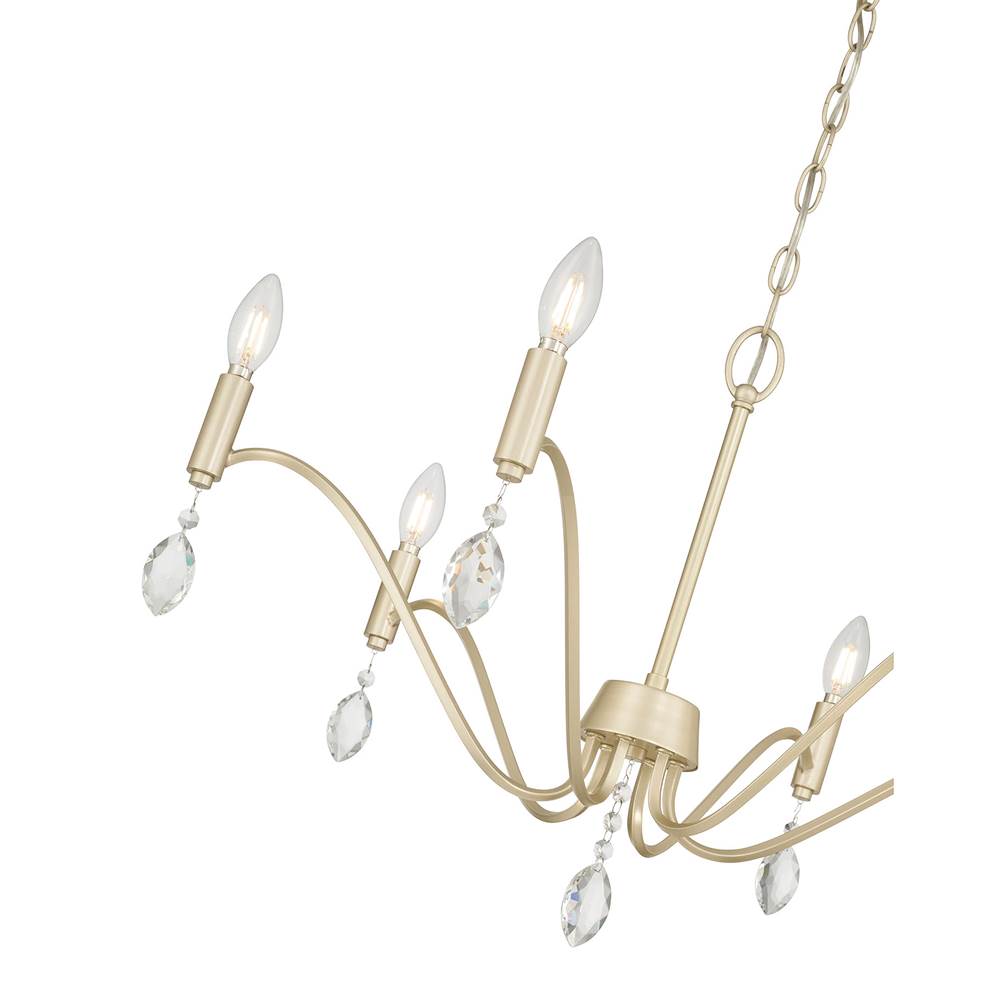 Millennium Lighting 205106-AGSI  Aureline 28'' Wide 6-light Chandelier Image 5