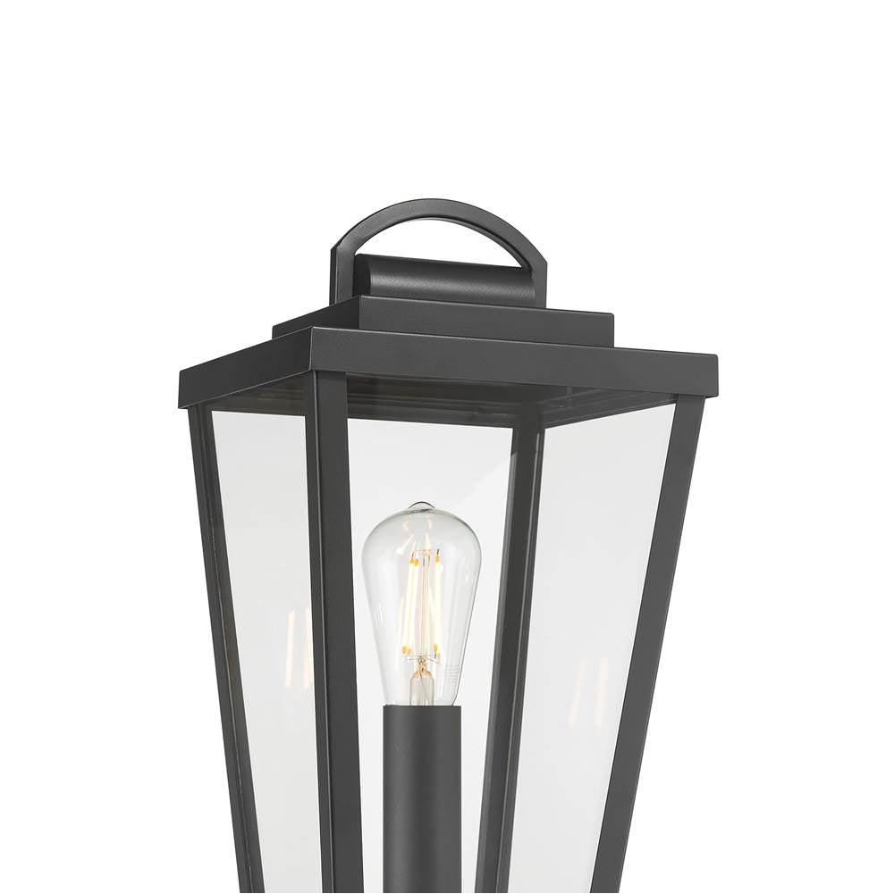 Millennium Lighting 68401-PBK Powder Coated Black Brenwick 17.75'' High 1-light Outdoor Post Lantern Image 5