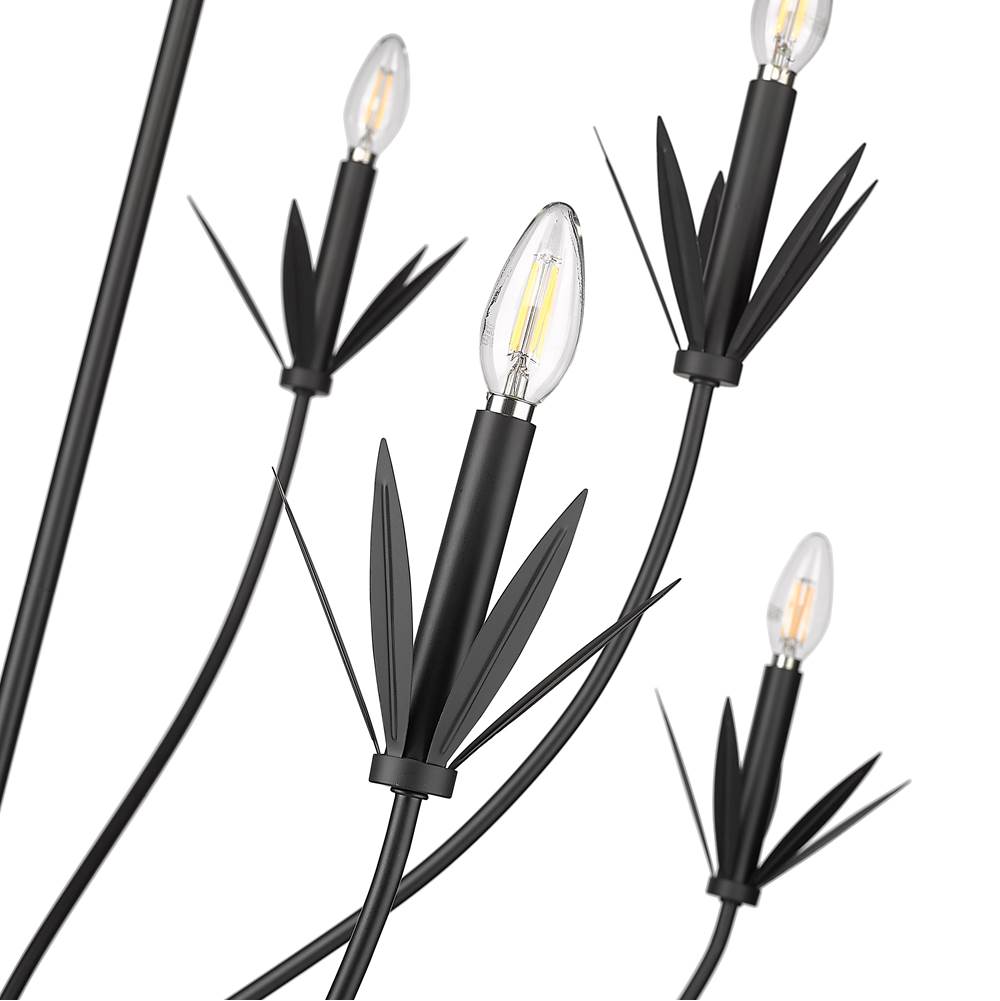 Millennium Lighting 12708-MB Matte Black Chandelier Ceiling Light Image 3