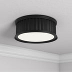 Millennium Lighting 9502-MB Matte Black Corvella 14'' Wide 2-light Flush Mount Image 3