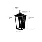 Millennium Lighting 198101-PBK Powder Coated Black Munger 14'' High 1-light Outdoor Wall Sconce - Powder Coated Black Image 2