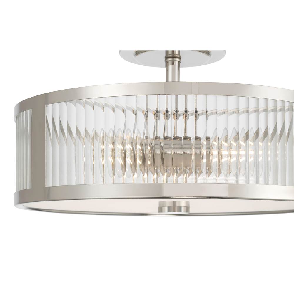 Millennium Lighting 23303-PN Polished Nickel Ardezia 15.75'' Wide 3-light Semi-flush Mount Image 6