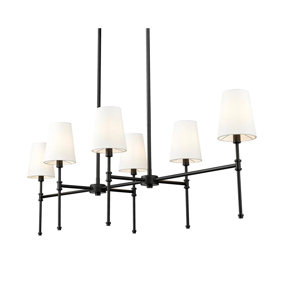 Millennium Lighting 16506-MB Matte Black Adorra 48'' Wide 6-light Chandelier - Matte Black Image 1