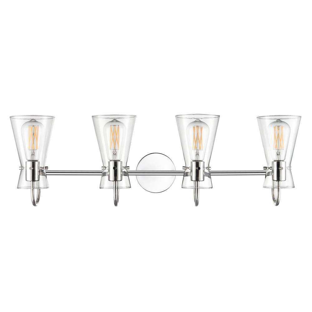 Millennium Lighting 21004-PN Polished Nickel Camellia 30.75'' Wide 4-light Vanity - Polished Nickel Image 6