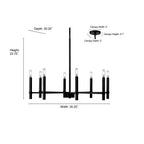 Millennium Lighting 25708-MB Matte Black Skyva 30.25'' Wide 8-light Chandelier - Matte Black Image 2