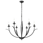 Millennium Lighting 44106-MB Matte Black Charlize 33.75'' Wide 6-light Chandelier - Matte Black Image 1