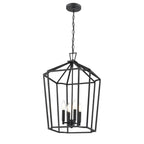 Millennium Lighting 91804-TBK Textured Black Hylena 15'' Wide 4-light Pendant - Textured Black Image 1