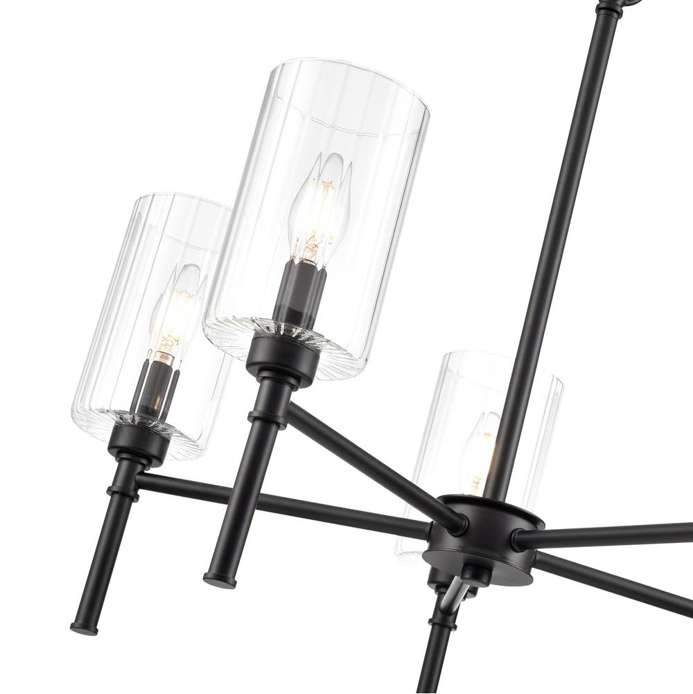 Millennium Lighting 9915-MB Matte Black Chastine 24'' Wide 5-light Chandelier - Matte Black Image 4