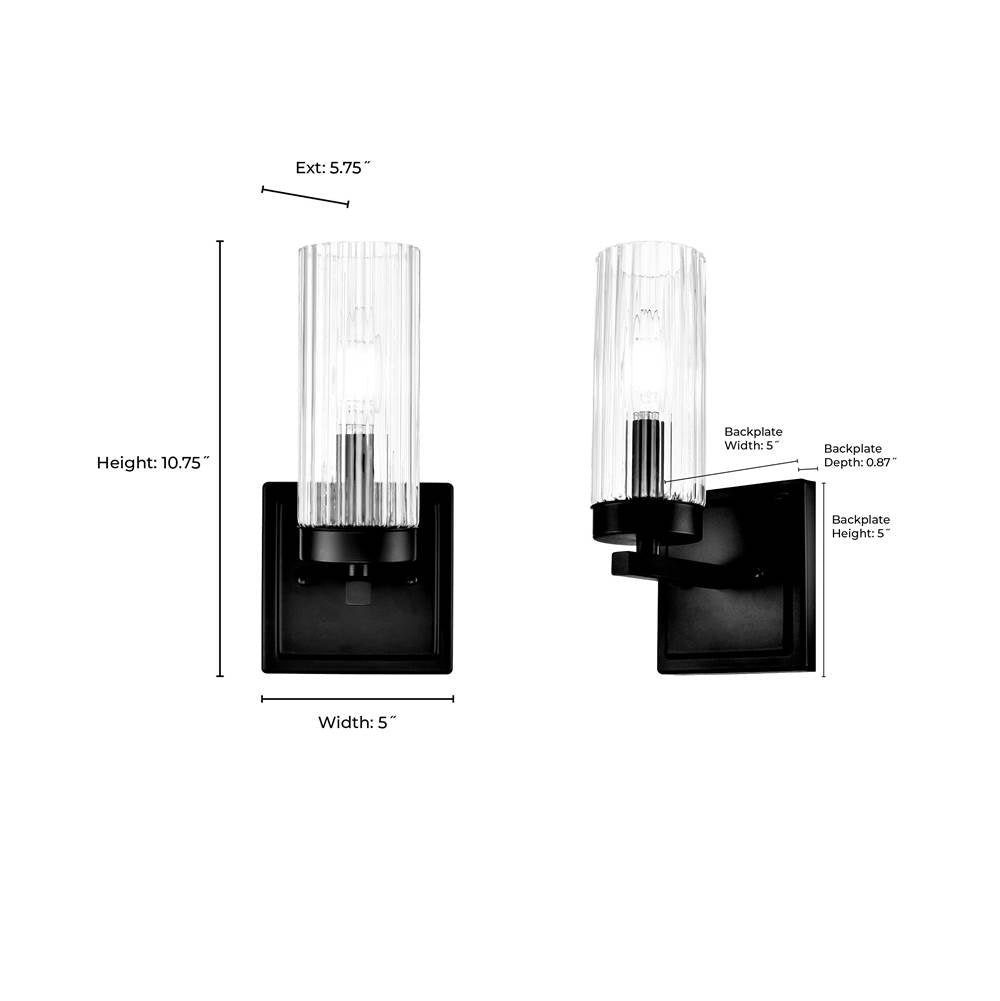 Millennium Lighting 46001-VB Vintage Brass Iversen 5'' Wide 1-light Vanity - Vintage Brass Image 2