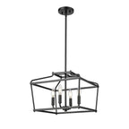 Millennium Lighting 19104-MB Matte Black Nellita 16'' Wide 4-light Pendant - Matte Black Image 1