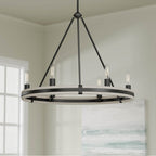 Millennium Lighting 207106-MB Matte Black Rovessa 32'' Wide 6-light Chandelier Image 4