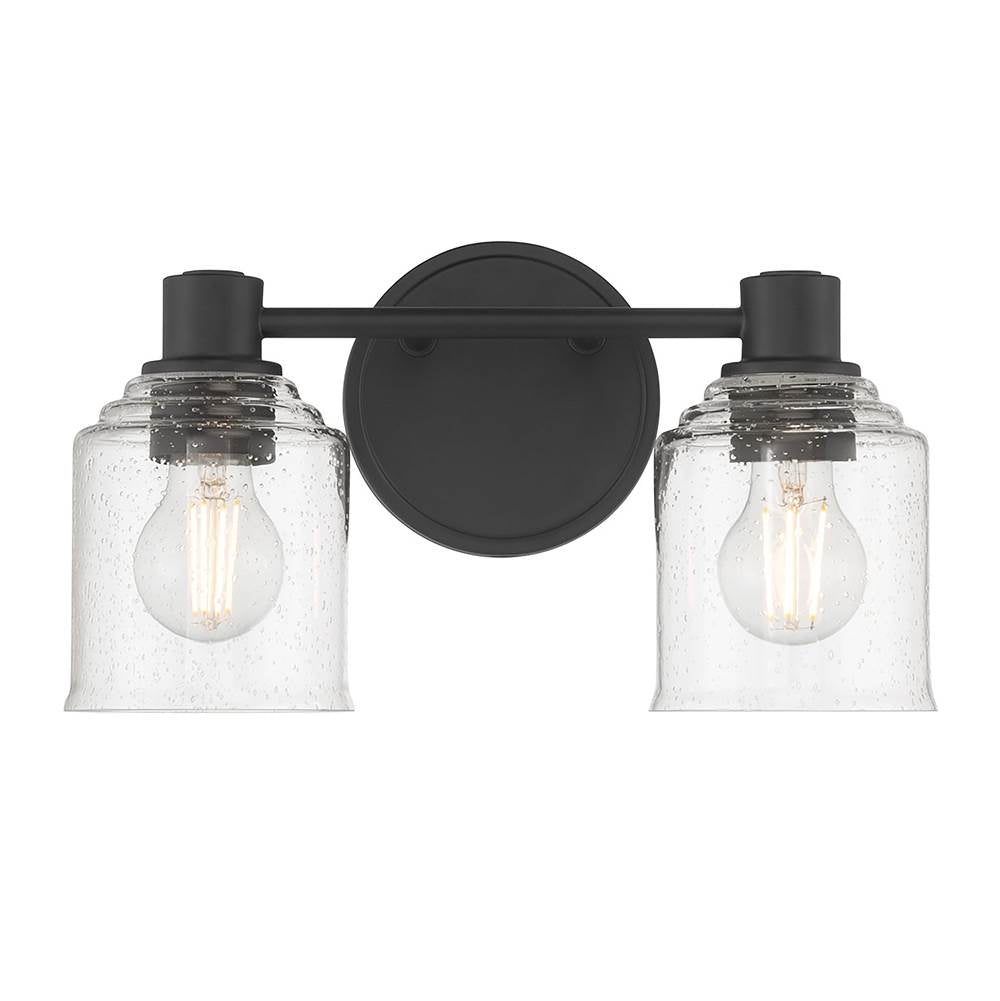Millennium Lighting 202102-MB Matte Black Vessair 14'' Wide 2-light Vanity Image 6