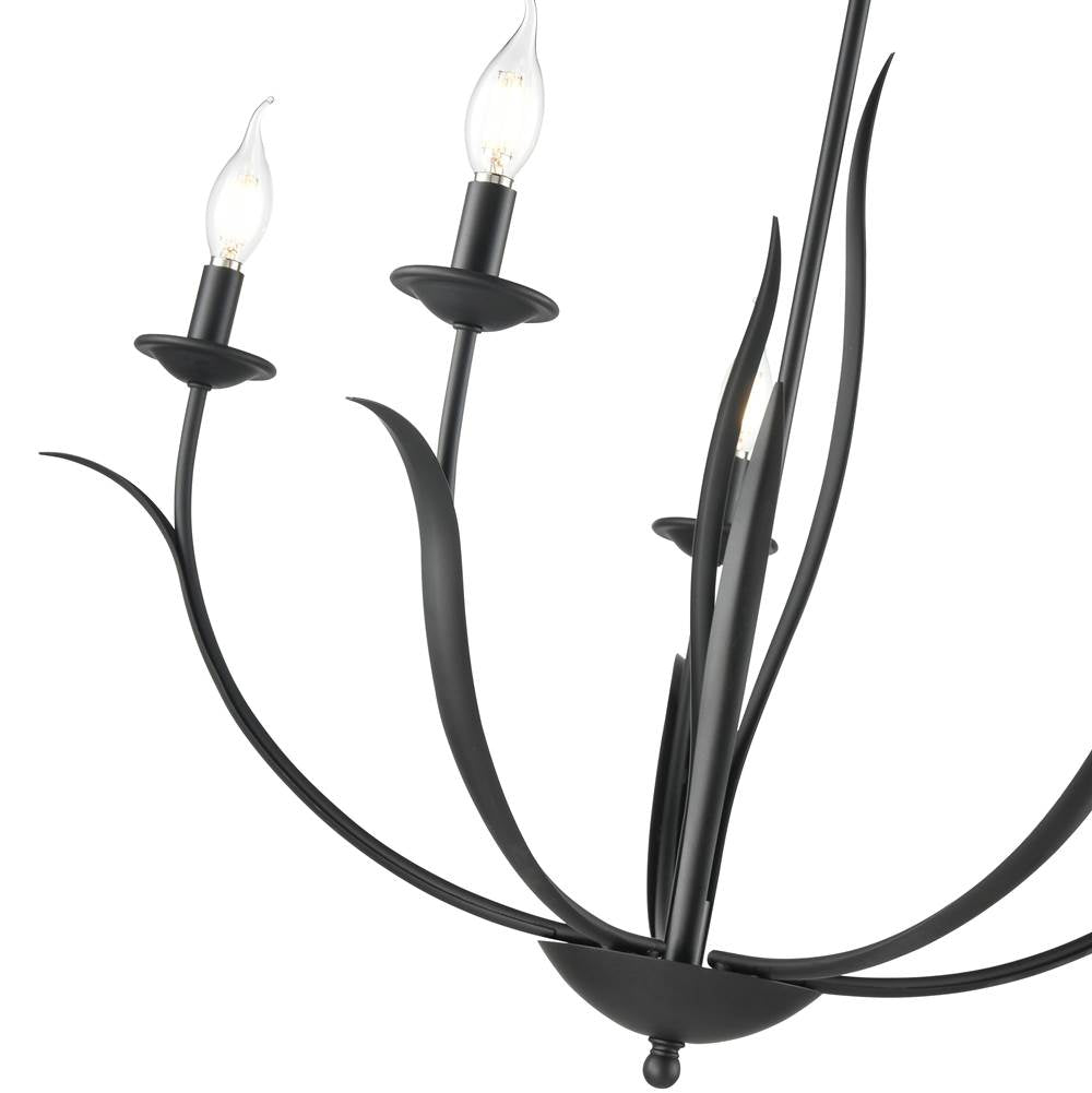 Millennium Lighting 44105-MB Matte Black Charlize 29.5'' Wide 5-light Chandelier - Matte Black Image 4