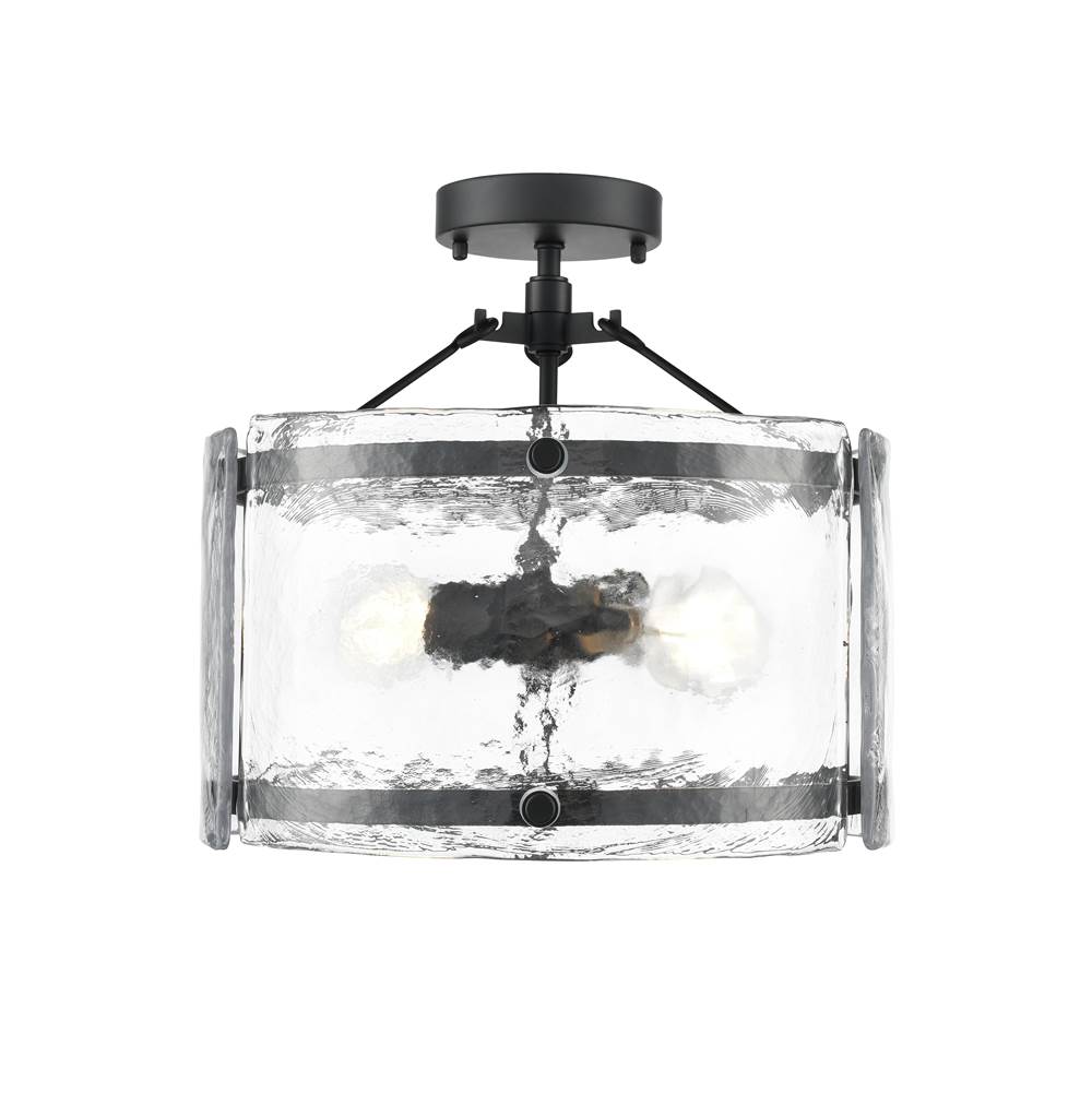 Millennium Lighting Bennetti 14.5'' Wide 2-light Semi Flush - Matte Black