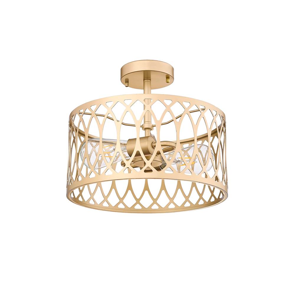 Millennium Lighting 4212-PMG Painted Modern Gold Semi-flush Ceiling Mount Image 5