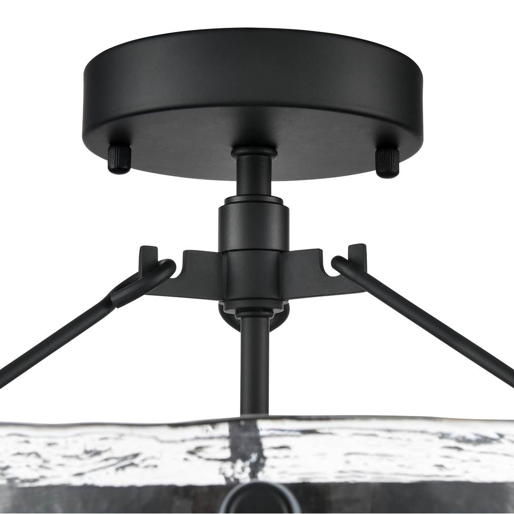 Millennium Lighting 47002-MB Matte Black Bennetti 14.5'' Wide 2-light Semi Flush - Matte Black Image 3