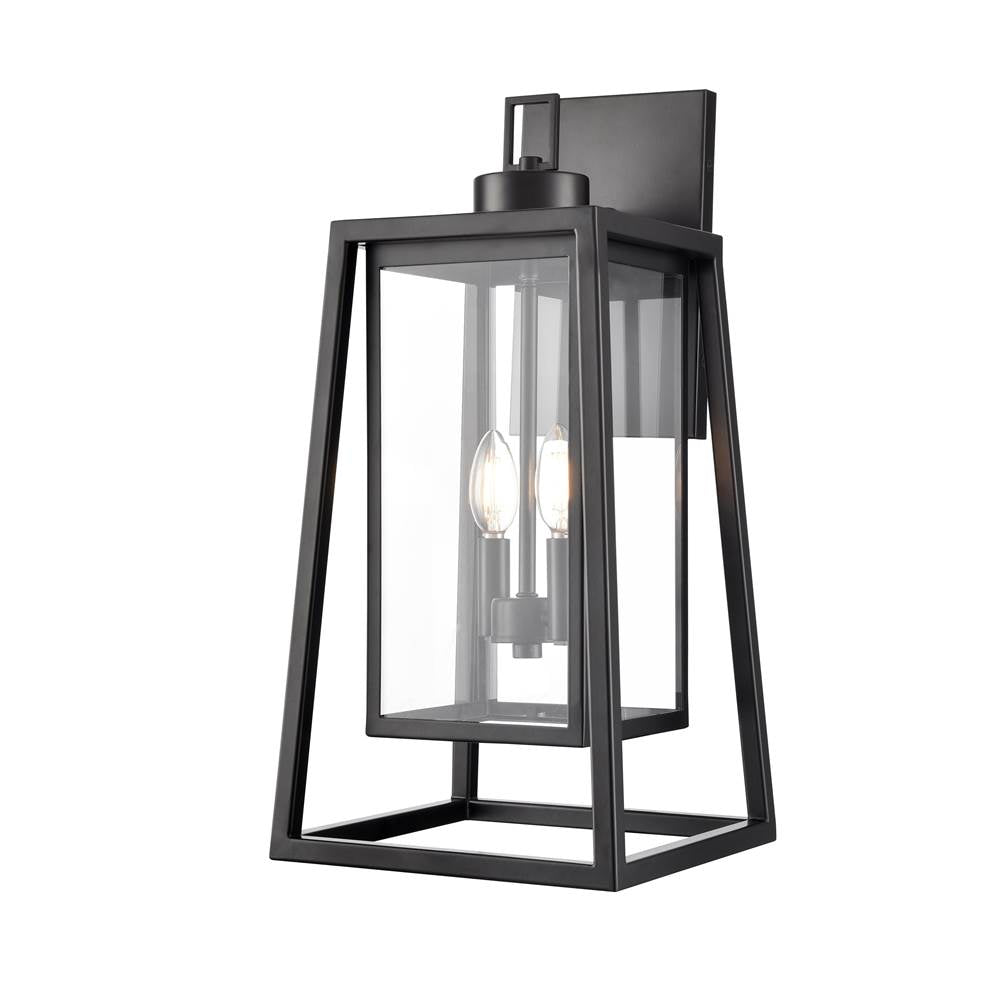 Millennium Lighting 198502-PBK Powder Coated Black Denzell 21.25'' High 2-light Outdoor Wall Sconce - Powder Coated Black Image 1