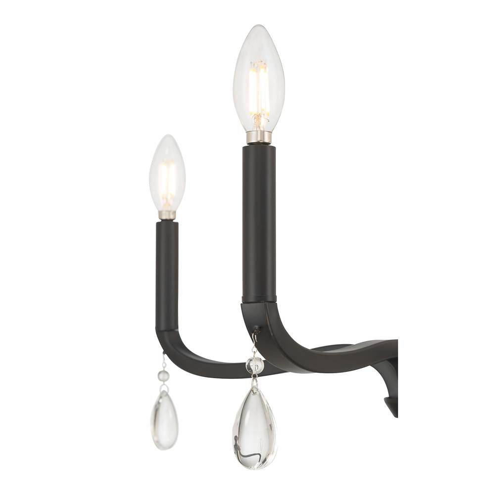 Millennium Lighting 220104-MB Matte Black Viremont 22'' Wide 4-light Chandelier Image 6