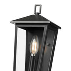 Millennium Lighting 198001-PBK Powder Coated Black Munger 11'' High 1-light Outdoor Wall Sconce - Powder Coated Black Image 4