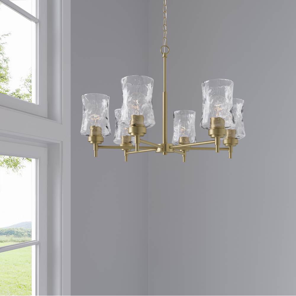 Millennium Lighting 909106-VB Vintage Brass Clarvyn 25.5'' Wide 6-light Chandelier Image 4
