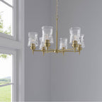 Millennium Lighting 909106-VB Vintage Brass Clarvyn 25.5'' Wide 6-light Chandelier Image 4