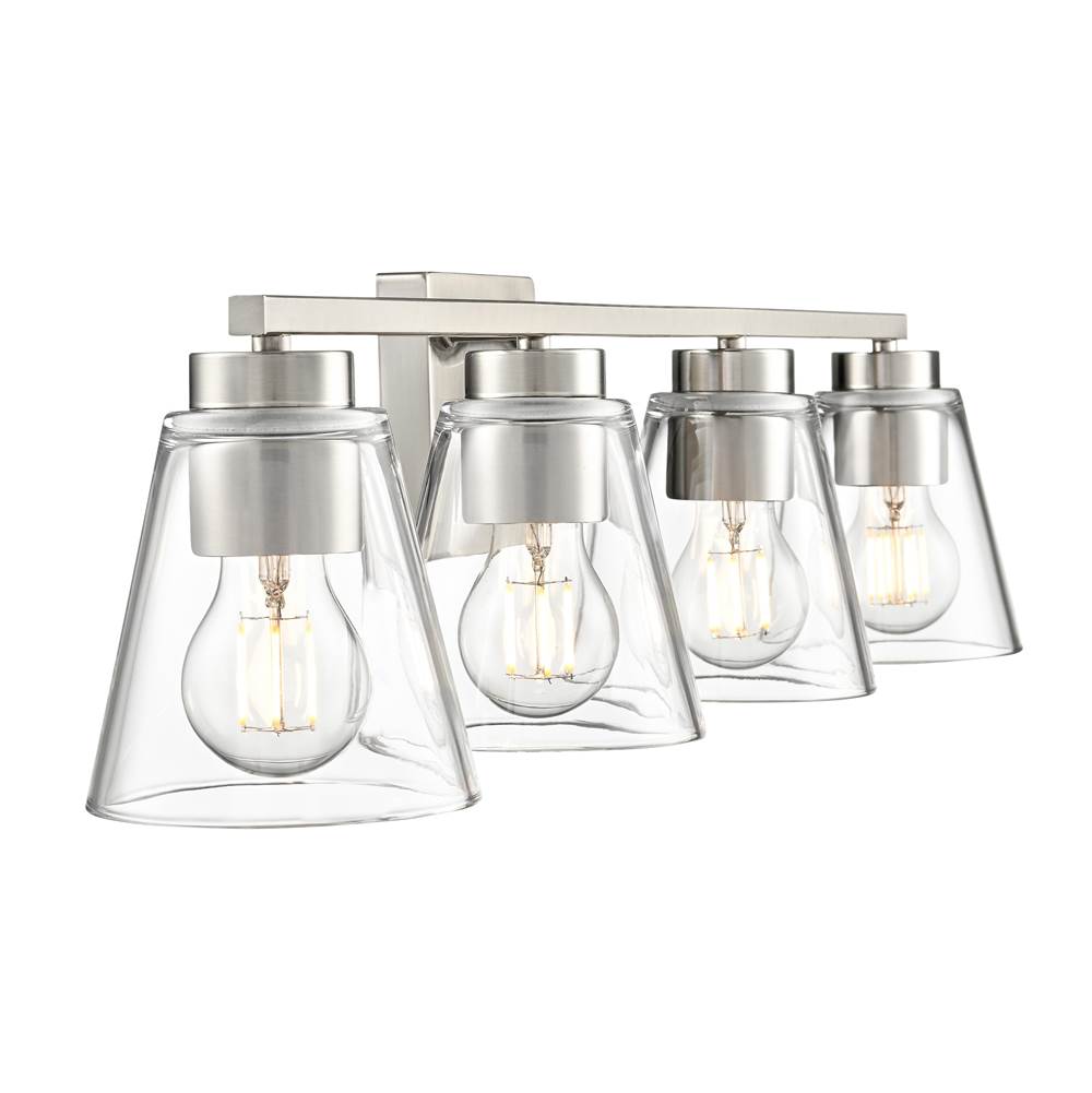 Millennium Lighting 64004-BN Brushed Nickel Strayhan 31'' 4-light Vanity - Brushed Nickel Image 6