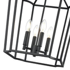 Millennium Lighting 91804-TBK Textured Black Hylena 15'' Wide 4-light Pendant - Textured Black Image 5