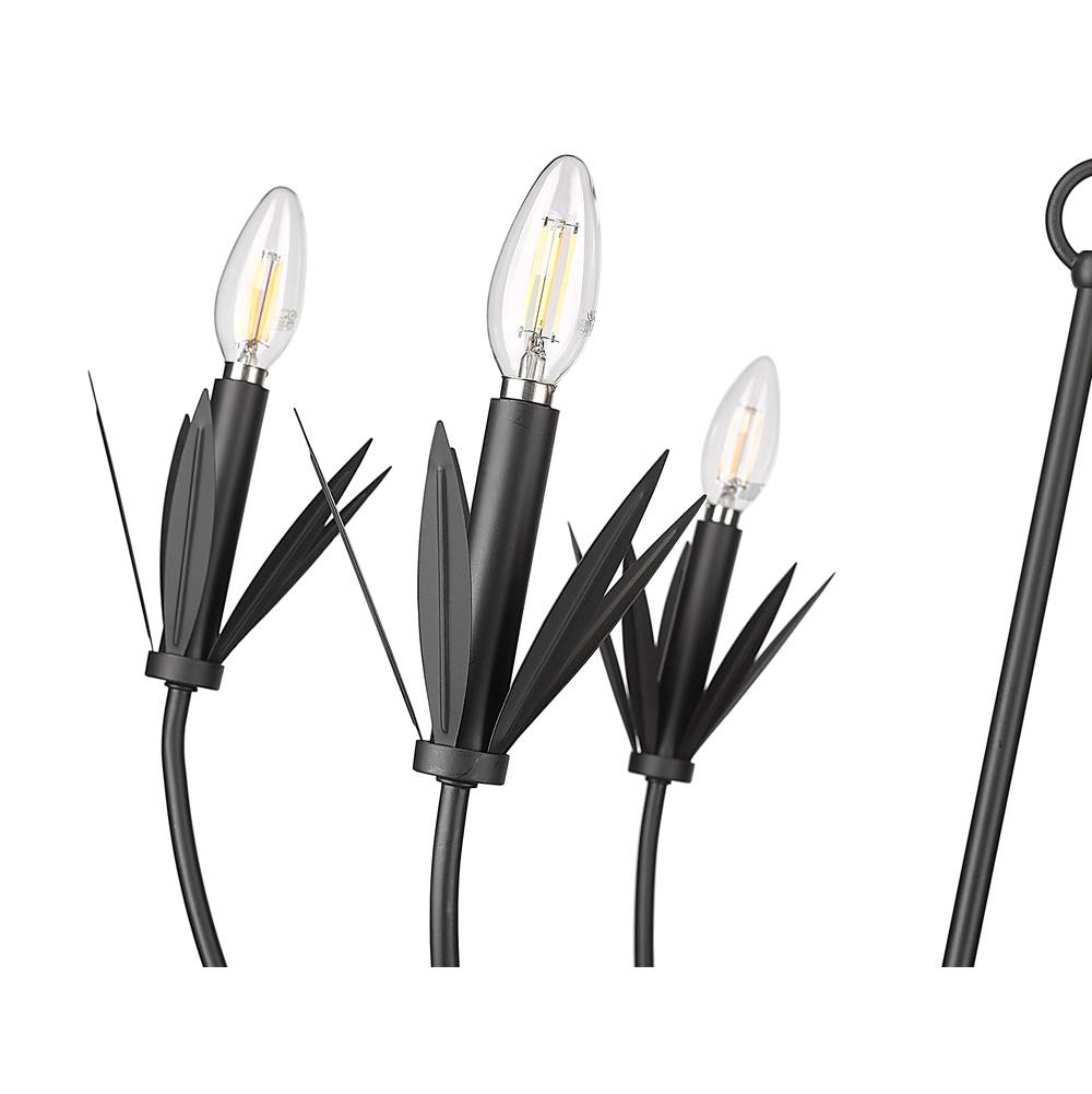 Millennium Lighting 12706-MB Matte Black Chandelier Ceiling Light Image 3